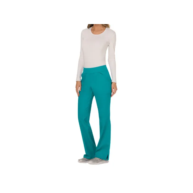 Pantaloni medicali damă Cherokee Revolution cu elastic, mărimea XL, albastru teal (1 buc)