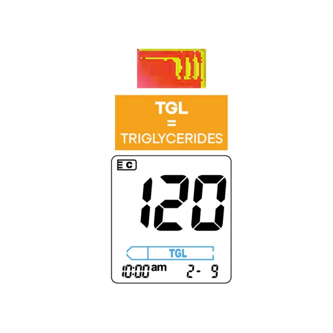Benzi test trigliceride cu chip inclus, compatibile cu analizoare multiparametrice (cutie 5 buc)
