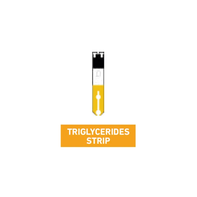 Benzi test trigliceride cu chip inclus, compatibile cu analizoare multiparametrice (cutie 5 buc)