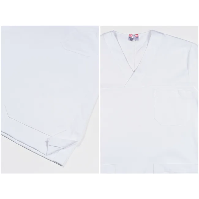 Haină medicală unisex din bumbac 100%, albă, mărimea XS