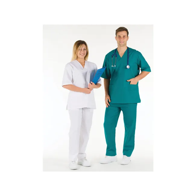 Haină medicală din bumbac 100% albă, unisex, mărimea S