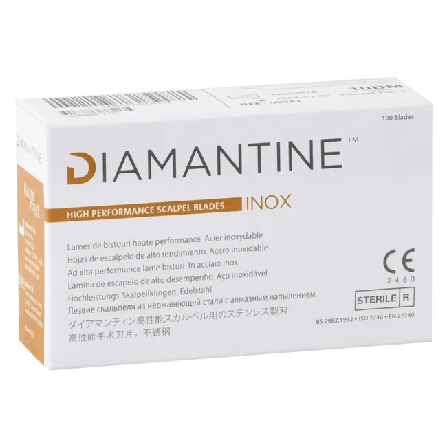 Lame bisturiu Diamantine din oțel inoxidabil nr. 21, sterile (cutie 100 buc)