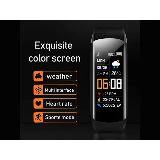 Brățară fitness Fitband cu monitorizare 4 parametri de sănătate și 3 activități sportive