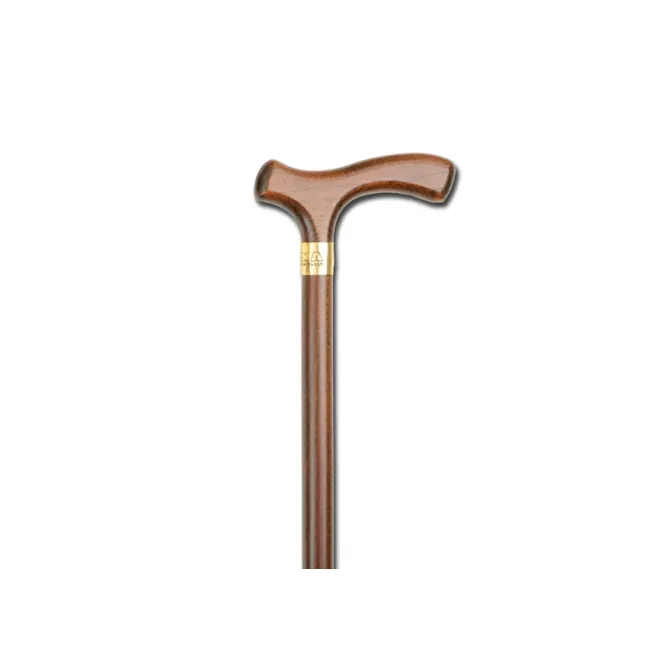Baston din lemn de fag Raffaello cu mâner în T pentru femei, maro, 92 cm (1 buc)