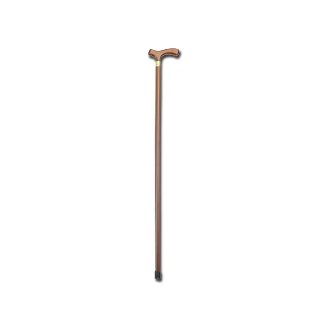 Baston din lemn de fag Raffaello cu mâner în T pentru femei, maro, 92 cm (1 buc)