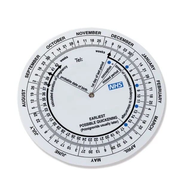 Disc obstetrical pentru calculul datei nașterii (cutie 10 buc)