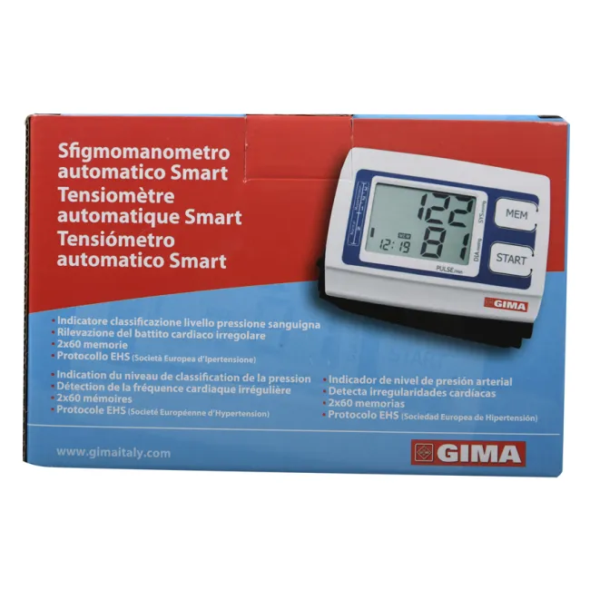 Tensiometru digital automat de braț SMART GIMA cu tehnologie de pompare inteligentă și detector de aritmie (1 buc)