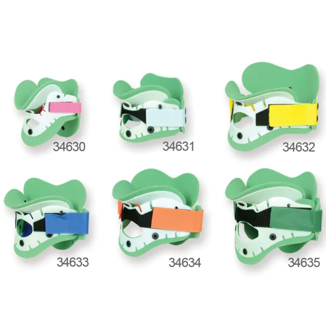 Guler cervical de prim ajutor din două piese pentru adulți gât înalt 56–60 cm, verde (1 buc)