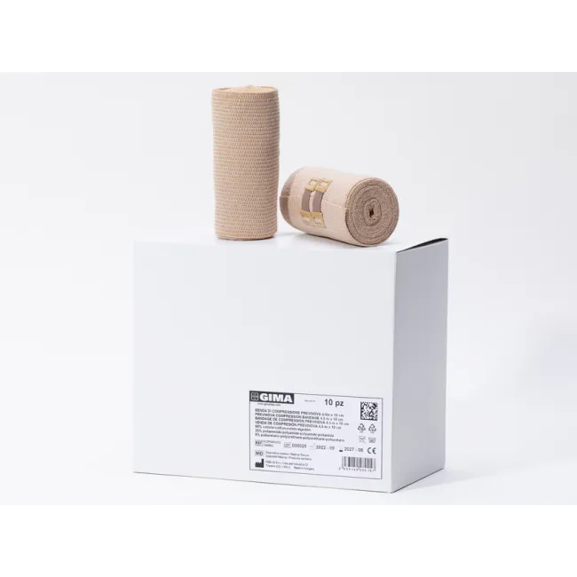 Bandaj elastic de compresie medie Previnova 4,5 m × 10 cm (cutie 10 buc)