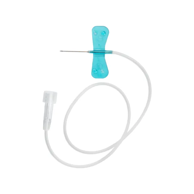 Set de perfuzie cu aripioare Terumo Surflo 23G – 0,6 × 19 mm, albastru, steril (cutie 50 buc)