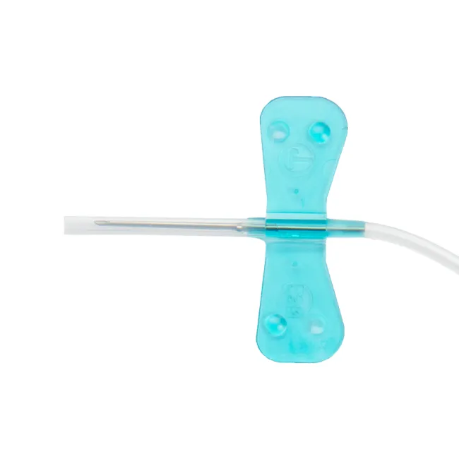 Set de perfuzie cu aripioare Terumo Surflo 23G – 0,6 × 19 mm, albastru, steril (cutie 50 buc)