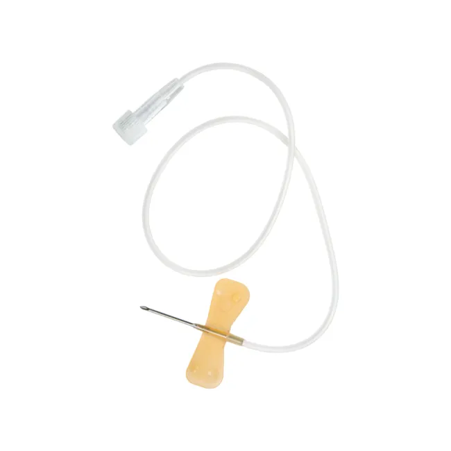 Set de perfuzie cu aripioare Terumo Surflo 25G – 0,5 × 19 mm, portocaliu, steril (cutie 50 buc)