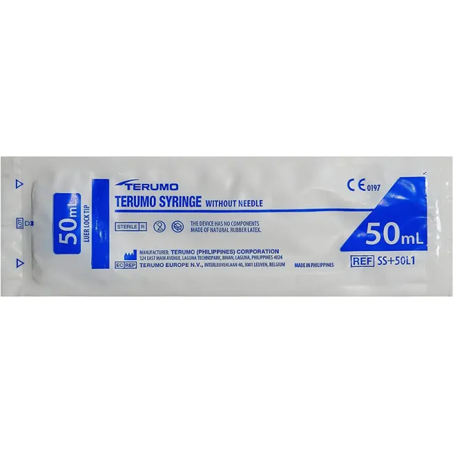 Seringi sterile Terumo fără ac 50 ml, Luer Lock concentric, compatibile cu pompă de perfuzie (cutie 25 buc)