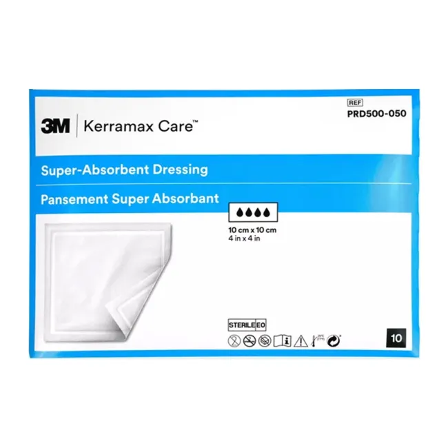 Pansament superabsorbant Kerramax Care 3M 10 × 10 cm (cutie 10 buc)