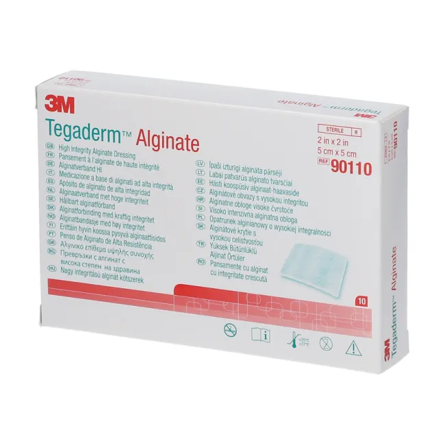 Pansament alginat de calciu Tegaderm 3M High Integrity 5 × 5 cm, steril (cutie 10 buc)