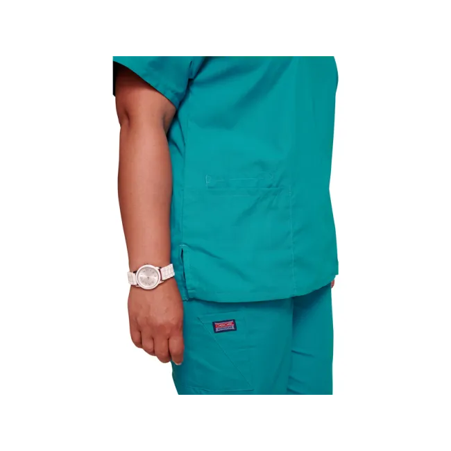Bluză medicală damă Cherokee Originals cu decolteu în V, mărimea XL, albastru turcoaz (1 buc)