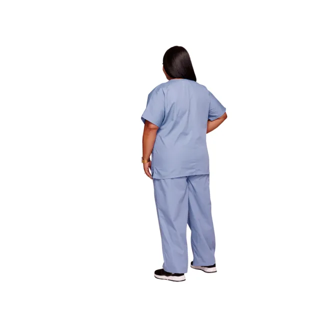 Bluză medicală Cherokee Originals cu decolteu în V pentru femei, mărimea L, culoare ciel