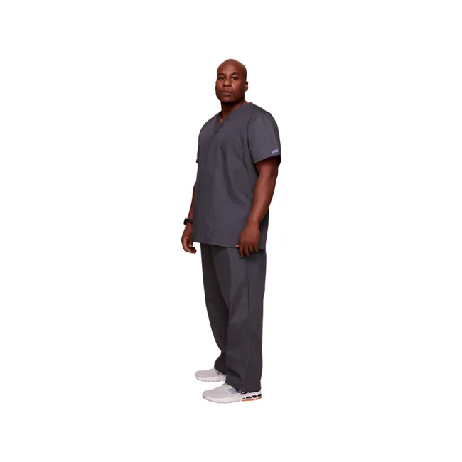Bluză medicală unisex Cherokee Originals cu decolteu în V, mărimea XXS, culoare pewter (1 buc)