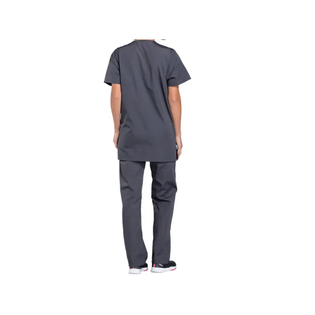 Bluză medicală unisex Cherokee Originals cu decolteu în V, mărimea S, culoare pewter