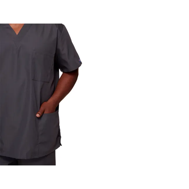 Bluză medicală unisex Cherokee Originals cu decolteu în V, mărimea L, culoare pewter