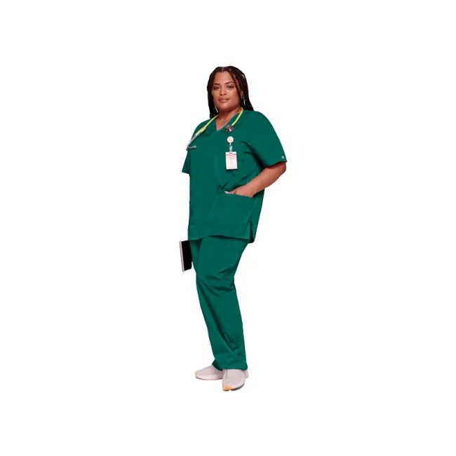 Bluză medicală unisex Cherokee Originals cu decolteu în V, mărimea XS, culoare hunter green