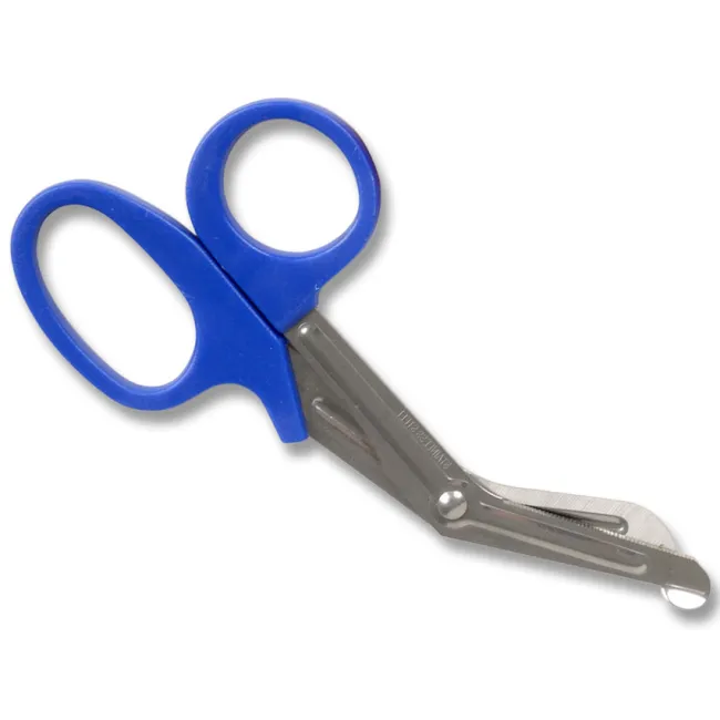 Foarfece universale pentru bandaje din oțel inoxidabil 19 cm, mâner albastru (cutie 10 buc)