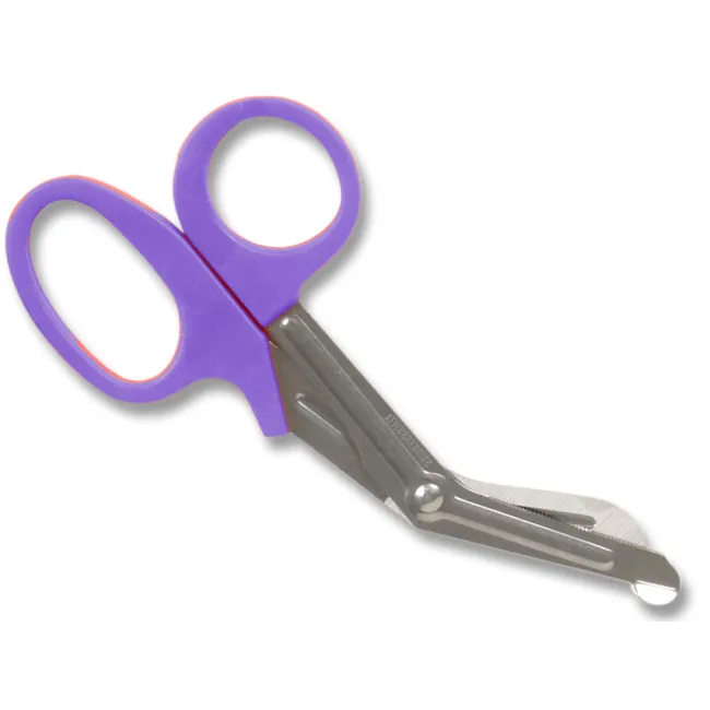 Foarfece universale pentru bandaje din oțel inoxidabil 19 cm, mâner mov (cutie 10 buc)