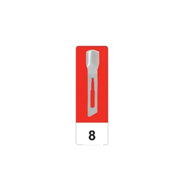 Lame gouge chirurgicale din oțel carbon N 8, sterile (cutie 50 buc)