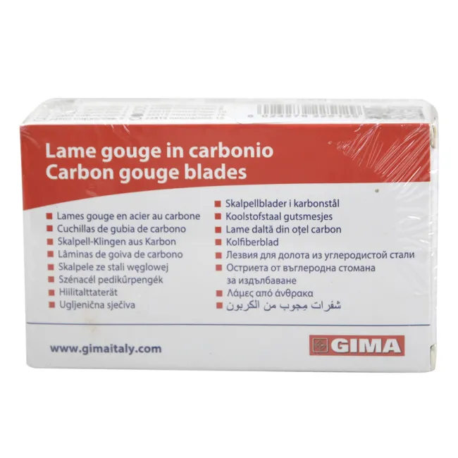 Lame gouge chirurgicale din oțel carbon N 8, sterile (cutie 50 buc)