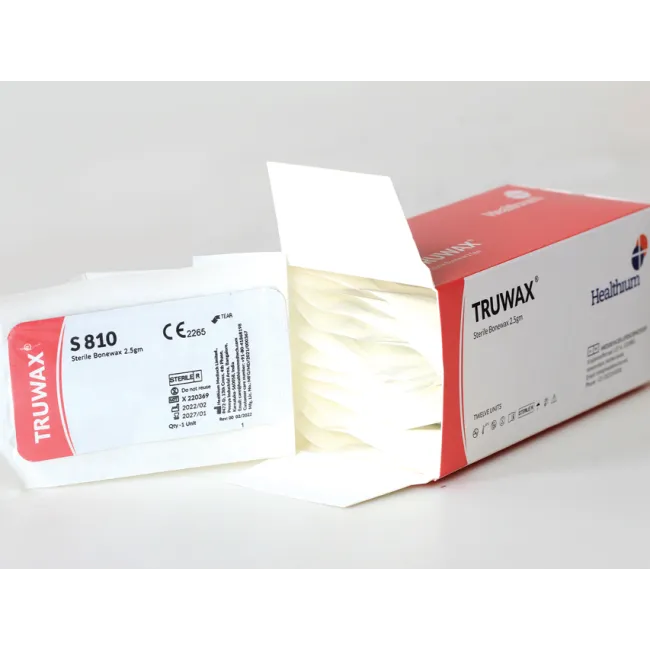 Ceară chirurgicală osoasă sterilă Truwax 2,5 g – hemostază mecanică pentru suprafețe osoase (cutie 12 buc)