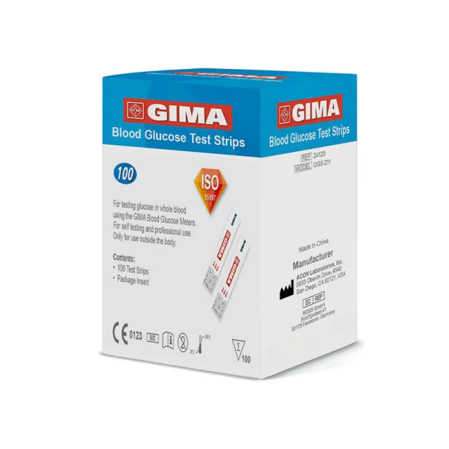 Benzi test glicemie pentru glucometru Gima (cutie 100 buc)