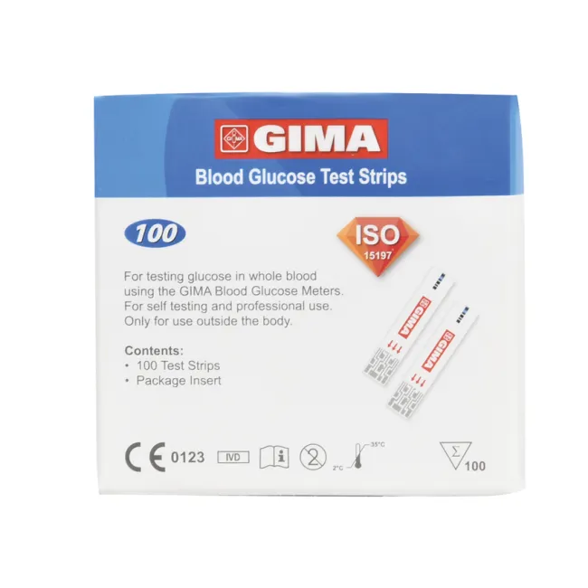 Benzi test glicemie pentru glucometru Gima (cutie 100 buc)