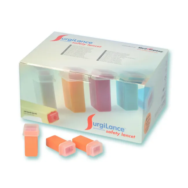 Lancete de siguranță automate Surgilance G22, adâncime penetrare 2,2 mm (cutie 100 buc)