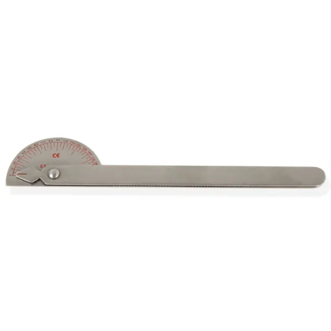 Goniometru Robinson 180° de buzunar din oțel inoxidabil, 17,5 cm (7 inch)