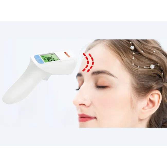 Termometru cu infraroșu fără contact GIMATEMP, 4 moduri de măsurare, alarmă color (1 buc)