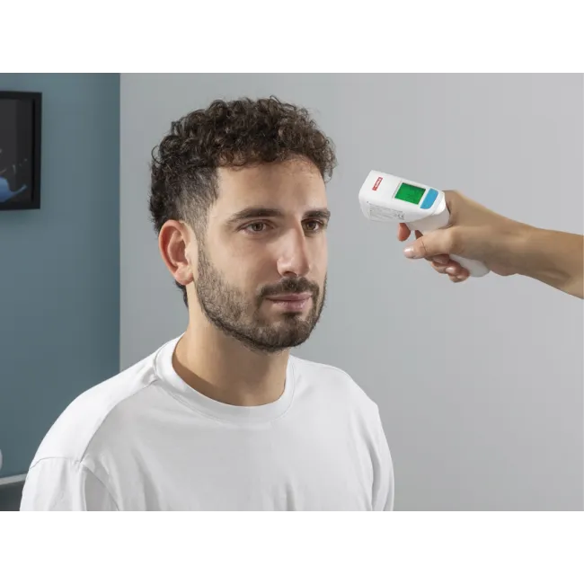 Termometru cu infraroșu fără contact GIMATEMP, 4 moduri de măsurare, alarmă color (1 buc)