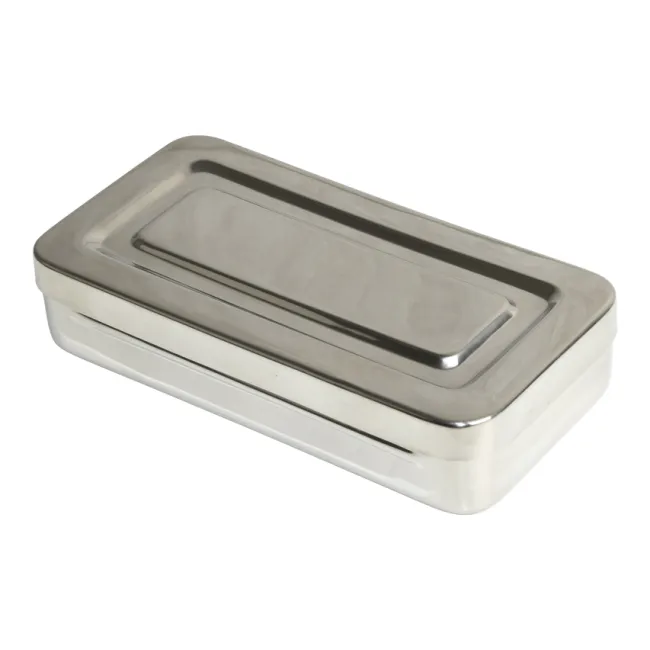 Cutie din oțel inoxidabil autoclavabilă 134°C, 20 × 10 × 4 cm