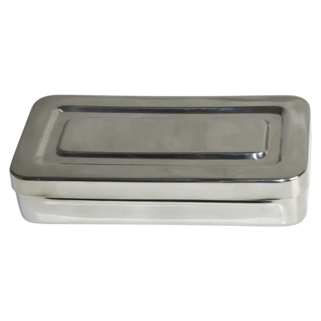 Cutie din oțel inoxidabil autoclavabilă 134°C, 20 × 10 × 4 cm