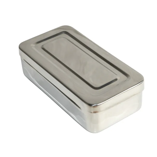 Cutie din oțel inoxidabil autoclavabilă 134°C, 20 × 10 × 5 cm