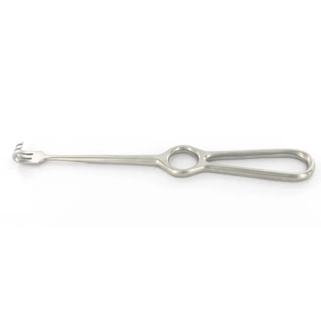 Retractor Volkman cu 3 dinți neascuțiți 22 cm