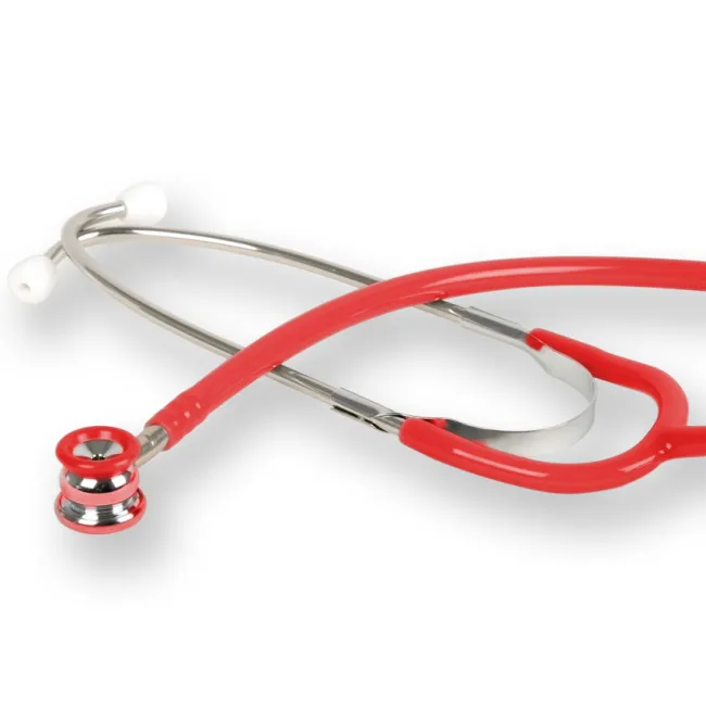Stetoscop neonatal cu două capete Wan, fără latex, roșu (1 buc)