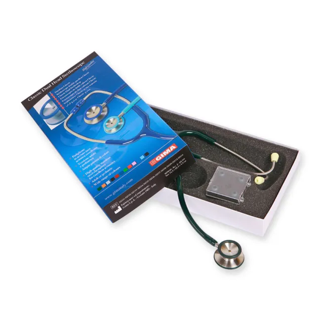 Stetoscop dual Classic cu capsula din oțel inoxidabil, verde închis (1 buc)