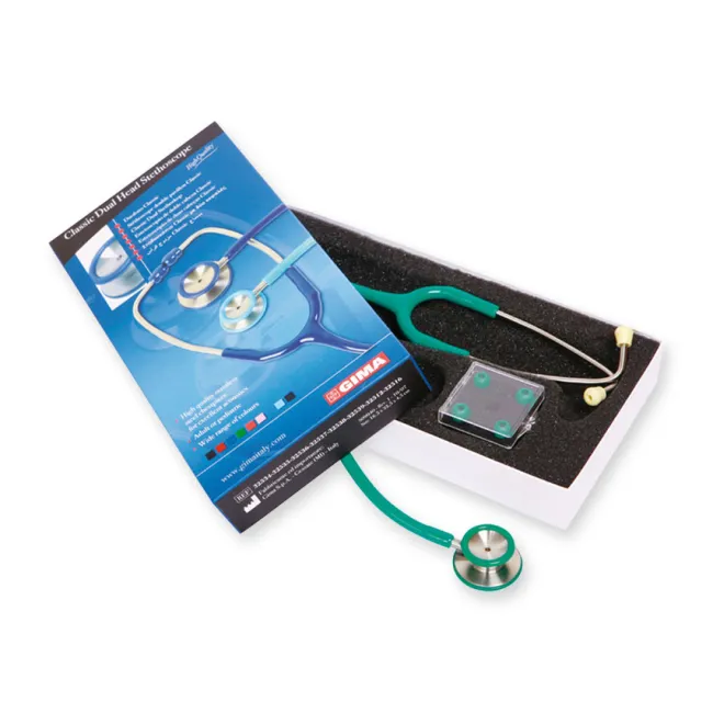 Stetoscop dual Classic cu capsula din oțel inoxidabil, verde (1 buc)
