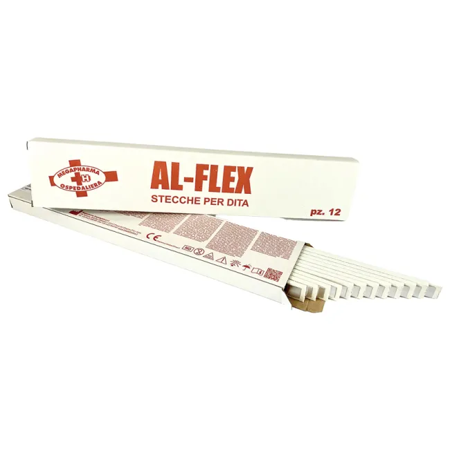 Atele din aluminiu cu căptușeală moale 15 × 495 mm (cutie 12 buc)