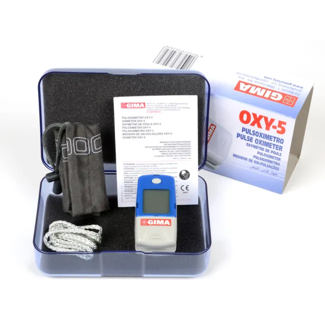Pulsoximetru de deget OXY-5 cu indicator de perfuzie și grafic de puls (1 buc)