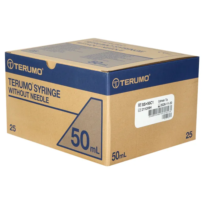 Seringi sterile Terumo fără ac 50 ml, vârf tip cateter SS+50C1 (cutie 25 buc)