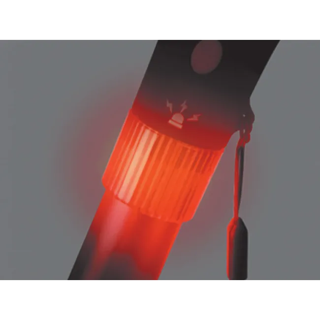 Baston de siguranță cu lumină LED și alarmă sonoră, reglabil 78–100,5 cm, negru