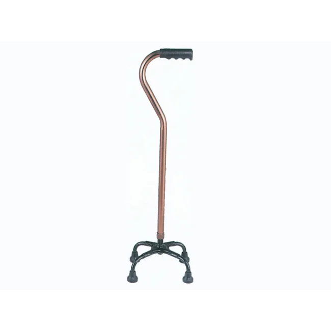 Cadru de mers cu patru picioare Q3, bronz, mâner PU, reglabil 70–88 cm (1 buc)