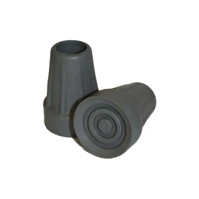 Dopuri din cauciuc PVC pentru cadre de mers, Ø interior 19 mm, gri (cutie 10 buc)