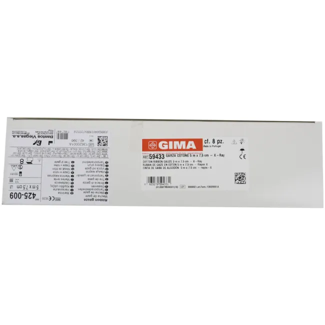 Tifon de bumbac cu sulfat de bariu pentru radiografie 5 m × 7,5 cm (cutie 8 buc)